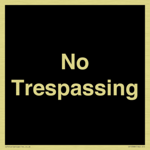 No Trespassing